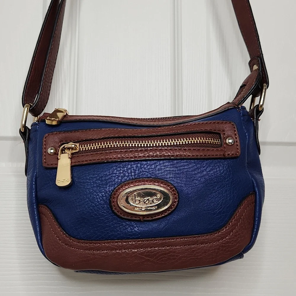 B.O.C blue faux leather bag crossbody purse